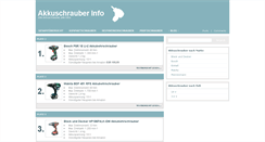 Desktop Screenshot of akkuschrauberinfo.de